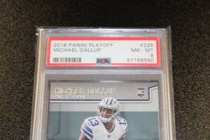 2018 Playoff Michael Gallup #226 PSA 8 Rookie Card