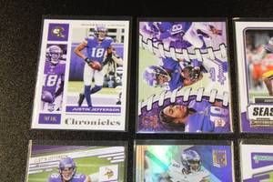 Justin Jefferson Football Card Lot  10 Different Cards w 2 Rookie Cards