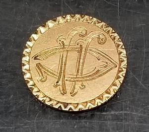 US TYPE I $1 GOLD PIECE LOVE TOKEN ENGRAVED REVERSE