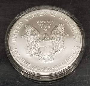 2004 AMERICAN SILVER EAGLE 1 TROY OZ .999 FINE SILVER IN AIRTITE