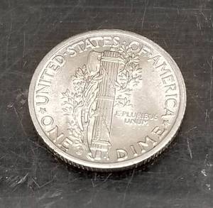 1940-S MERCURY DIME UNC