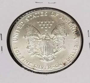 1993 AMERICAN SILVER EAGLE 1 TROY OZ .999 FINE SILVER