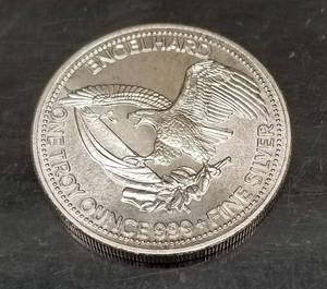 1985 ENGELHARD THE AMERICAN PROSPECTOR 1 TROY OZ .999 FINE SILVER