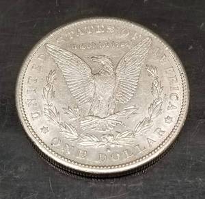 1889-S MORGAN SILVER DOLLAR AU58