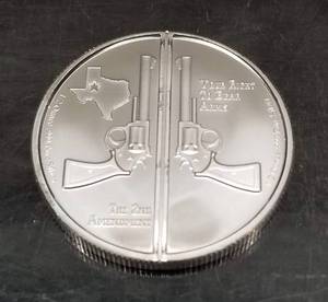 1 TROY OZ .999 FINE SILVER 2ND AMENDMENT GUNS UP AMERICA