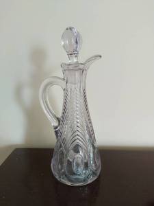 lot 9 image: Amethyst Glass Oil Decanter