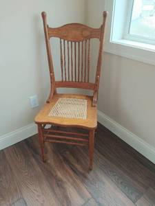lot 112 image: Vintage Chair with Cane Detail