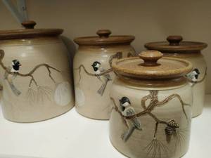 lot 133 image: Handmade Canister Set by Jim and Gina Mahoney