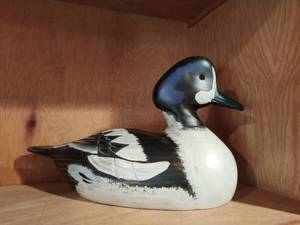 lot 149 image: Vintage Hand Caved Wood Decoy by Fortunate Decoy