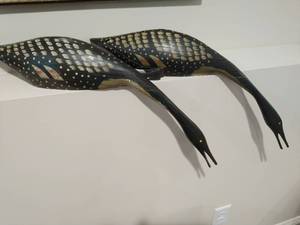 lot 155 image: Wood Geese & Fish