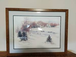 lot 300 image: Framed Jean Haefele Print Figure Eight