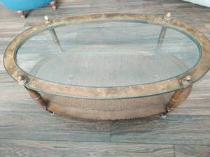 lot 50 image: Glass Insert Coffee Table