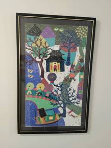 lot 67 image: Framed Asian Style Original Artwork