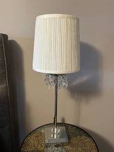 Pair of Silver & Cream Lamps