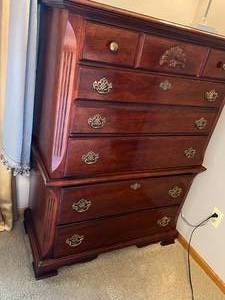Cherry Wood Tall Dresser
