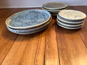 Set of 11 Handmade Plates