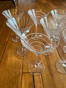 Set of 8 Mikasa Martini Glasses