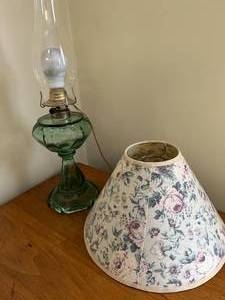 Electric Glass Hurricane Lamp