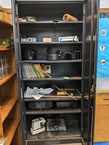 lot 641 image: Large 2 door metal cabinet 3618...