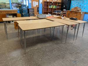lot 137 image: (6) School Craft Tables Only See p...