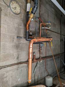 lot 141 image: All copper piping in boiler room ex...