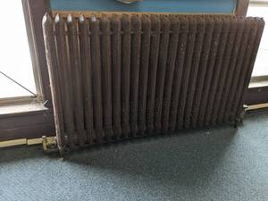 lot 404 image: 2 large vintage radiators. roughly ...