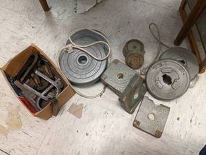 lot 441 image: Misc weights and exercise ball...