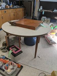 lot 469 image: 2 48 round tables. 28 & 26 tall...