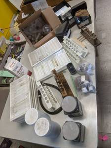 lot 472 image: Many glass test tubes and holders, ...