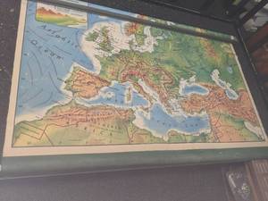 lot 106 image: Hanging Europe map...