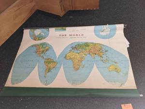 lot 111 image: The world hanging map...