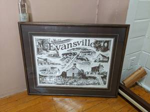 lot 556 image: Historic Evansville Print by S. Hen...