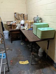 lot 574 image: 5 tier display shelf plus contents,...
