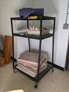 lot 579 image: 3 tier metal cart 332254 plu...