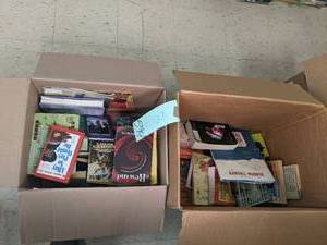 lot 594 image: 2 boxes of books including The Lord...