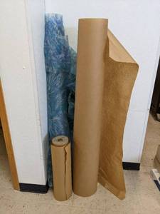 lot 607 image: 5ft wide roll of packing paper, 2ft...