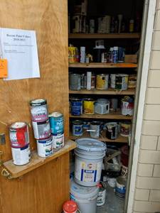 lot 199 image: Closet full of paint ..take the spl...