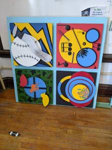 lot 534 image: wooden artwork 4848...