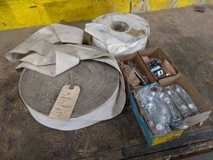 lot 43 image: Vintage cotton webbing and door sto...