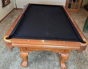 lot 3 image: Pool Table, Cue Rack Holder and Ping Pong Table Top