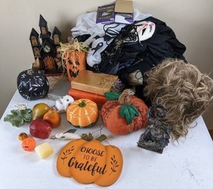 lot 103 image: Collection of Halloween Costumes and Decorations