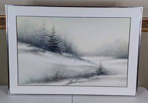 lot 56 image: Classic Framed Wall Art Winter Wonderland