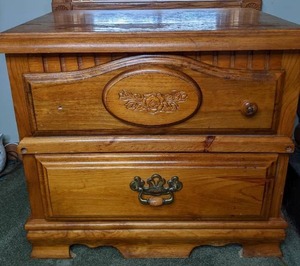 lot 101 image: Beautiful Solid Wood Nightstand