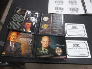 Ike and Kennedy Commemorative Mint Coins