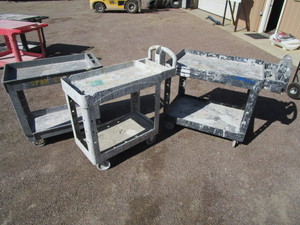 (3) Poly Shop Carts