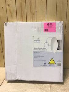 lot 1 image: Severn 21-12 in. W x 21-12 in. H x 4-310 in. D Frameless Stainless Steel Surface-Mount Bathroom Medicine Cabinet by Croydex Customer Returns See Pictures