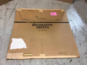 lot 21 image: 36 in. x 36 in. Cloverleaf Aluminum Sheet in Brass by M-D Building Products Customer Returns See Pictures