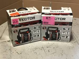 lot 22 image: Lot of 2 Assorted Vector 4-in-1 Portable Power Customer Returns See Pictures