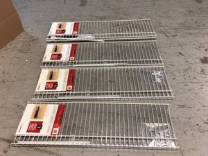 lot 25 image: 12 in. D x 36 in. W x 54 in. H White Wire Fixed Mount Linen Closet Kit by ClosetMaid Customer Returns See Pictures