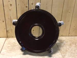 lot 46 image: 10.5 in. Rosewood Fishbowl Stand in Rosewood by Oriental Furniture Customer Returns See Pictures